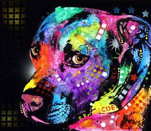 Wall Art - Painting - Gratitude Pitbull by Dean Russo