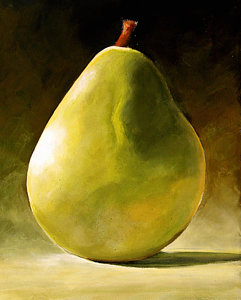 Wall Art - Painting - Green Pear by Toni Grote