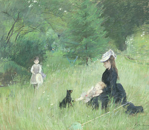 Wall Art - Painting - In A Park by Berthe Morisot