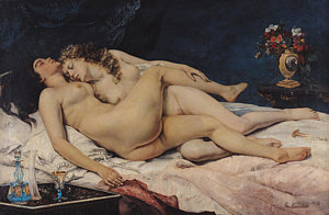 Wall Art - Painting - Le Sommeil by Gustave Courbet
