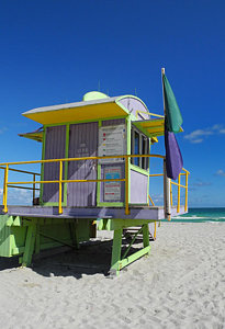 Wall Art - Photograph - Lifeguard Tower 2 - South Beach - Miami by Frank Mari