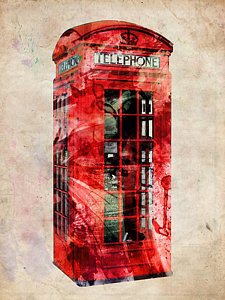 Wall Art - Digital Art - London Phone Box Urban Art by Michael Tompsett