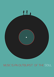 Wall Art - Digital Art - Music Is An Outburst Of The Soul Poster by Naxart Studio