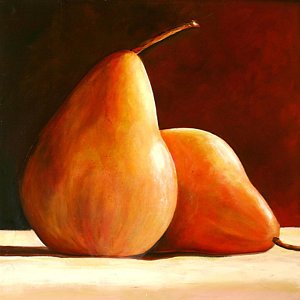 Wall Art - Painting - Pair Of Pears by Toni Grote