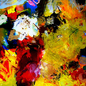 Wall Art - Painting - Palette Abstract Square by Michelle Calkins