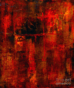 Wall Art - Painting - Red Odyssey by Pat Saunders-White