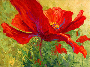 Wall Art - Painting - Red Poppy I by Marion Rose