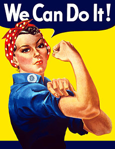 Wall Art - Painting - Rosie The Rivetor by War Is Hell Store