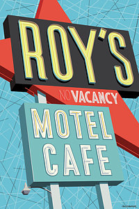 Wall Art - Digital Art - Roy's Motel Cafe Pop Art by Jim Zahniser