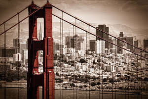 Landscapes Wall Art - Photograph - San Francisco Through The Bridge by Matt  Trimble