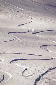 Wall Art - Photograph - Skiing Tracks by John Foxx