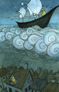 Wall Art - Drawing - Sky Sailing by Eliza Wheeler