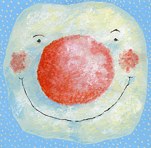 Wall Art - Painting - Smiling Snowman  by David Cooke
