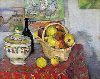 Wall Art - Painting - Still Life With Tureen by Paul Cezanne