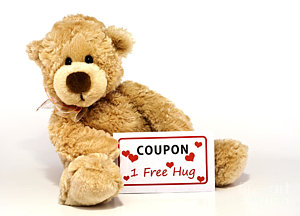 Wall Art - Photograph - Teddy Bear With Hug Coupon by Blink Images