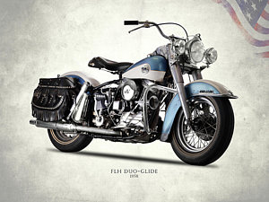 Wall Art - Photograph - The 58 Harley Flh by Mark Rogan
