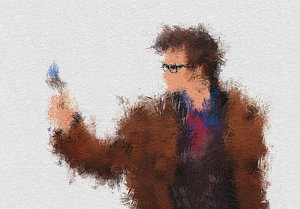 Wall Art - Painting - The Tenth Doctor by Miranda Sether