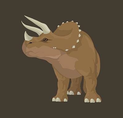 Wall Art - Digital Art - Triceratops by Gaynore Craps