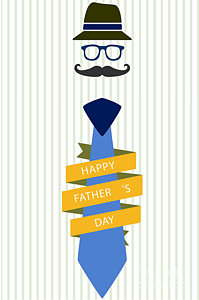 Wall Art - Painting - Typography Poster - Happy Father's Day by Celestial Images