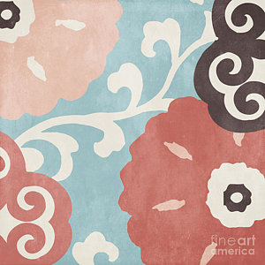 Wall Art - Painting - Umbrella Skies I Suzani Pattern by Mindy Sommers