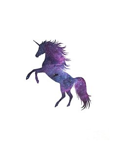 Wall Art - Digital Art - Unicorn In Space-transparent Background by Anna W