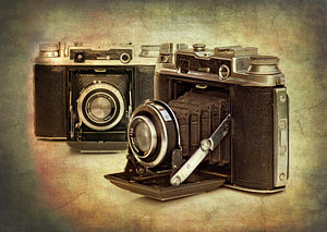 Wall Art - Photograph - Vintage Cameras by Meirion Matthias