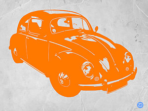 Wall Art - Photograph - Vw Beetle Orange by Naxart Studio