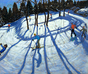 Wall Art - Painting - Winding Trail Morzine by Andrew Macara