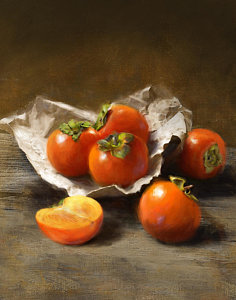 Wall Art - Painting - Winter Persimmons by Robert Papp